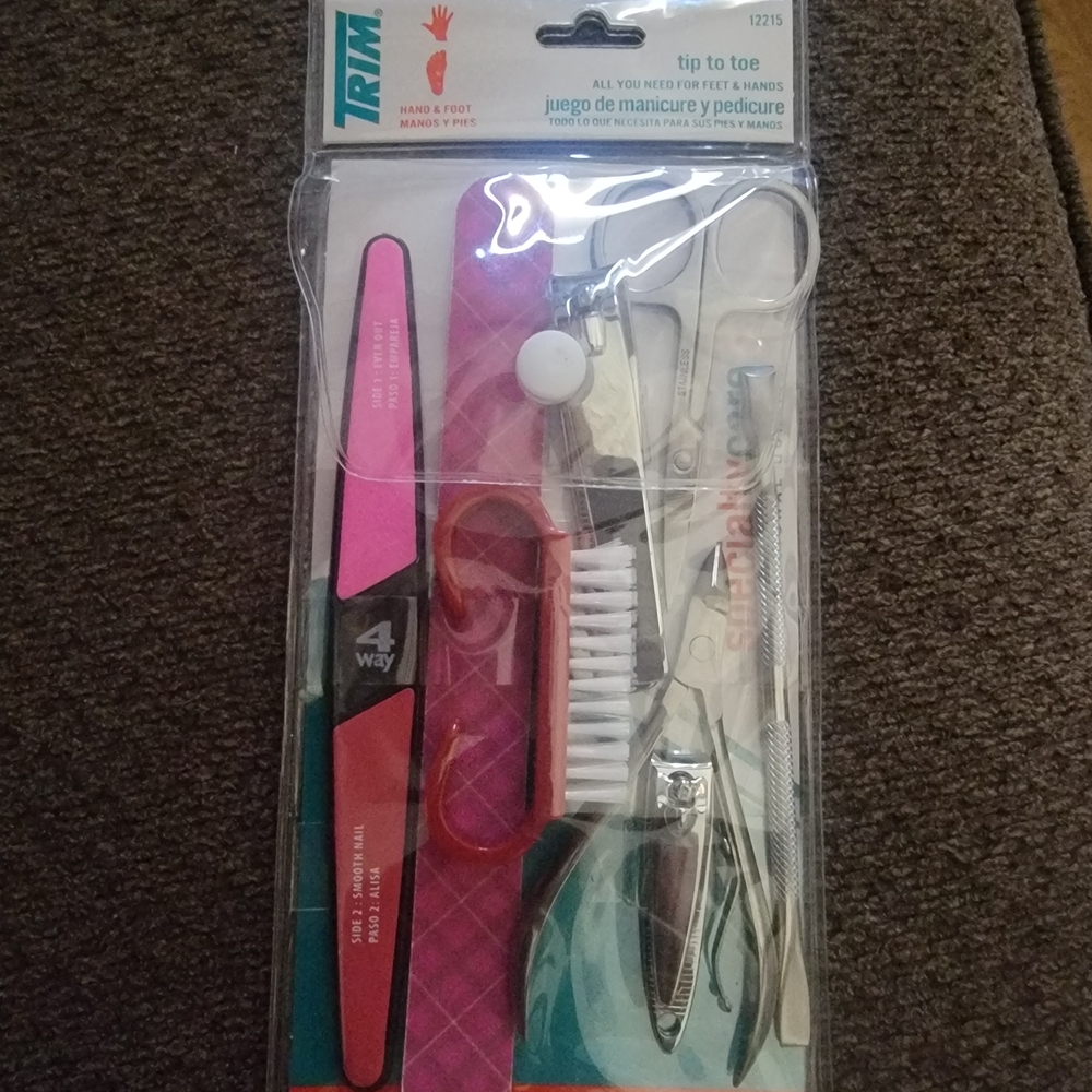 Manicure and Pedicure Set - Pink and Silver